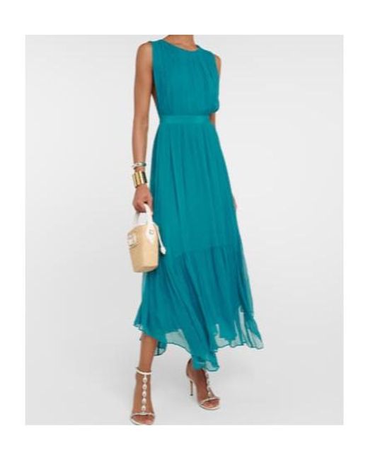 Ulla Johnson Blue Silk Chiffon Mid-Length Dress