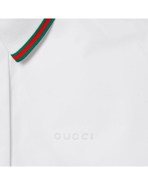 Gucci White Cotton Poplin Shirt With Drawstring