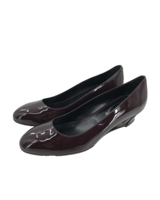 Tod's Black Logo Details Heels
