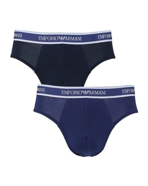 Emporio Armani Blue Logo Underwear Two-Piece Set for men
