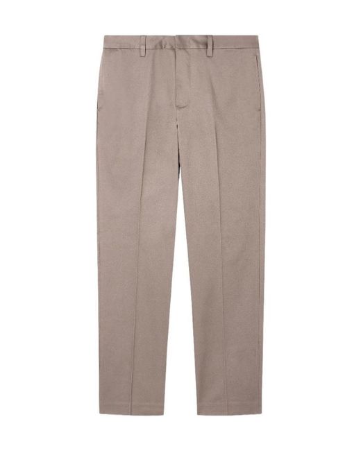 Emporio Armani Gray Logo Plaque Tapered Trousers for men