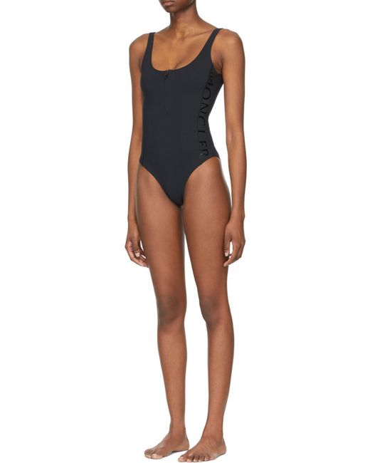 Moncler Black Logo-Print Sleeveless Bodysuit