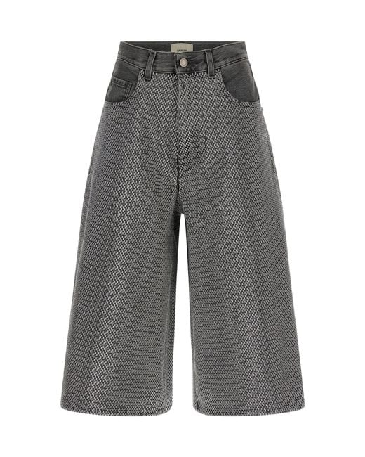 Haikure Gray Belle Studded Bermuda Shorts
