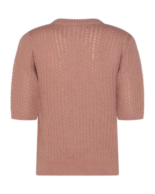 Fabiana Filippi Pink Mid-Sleeve Sweater