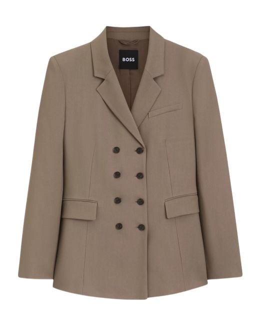 Boss Brown Long-Sleeved Suit Jacket