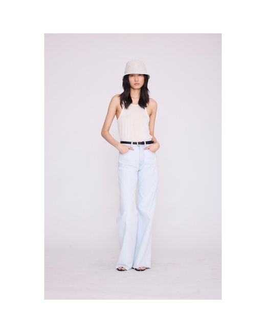 Anine Bing White Bucket Hat