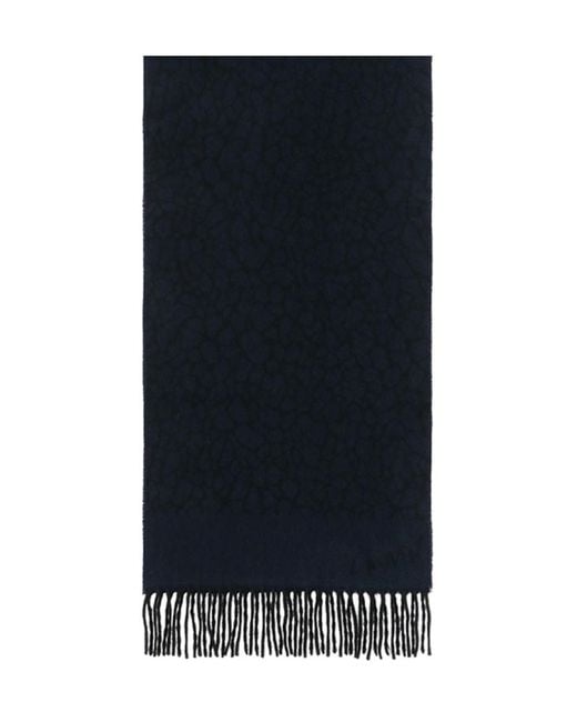 Lanvin Black Tassel Scarf for men