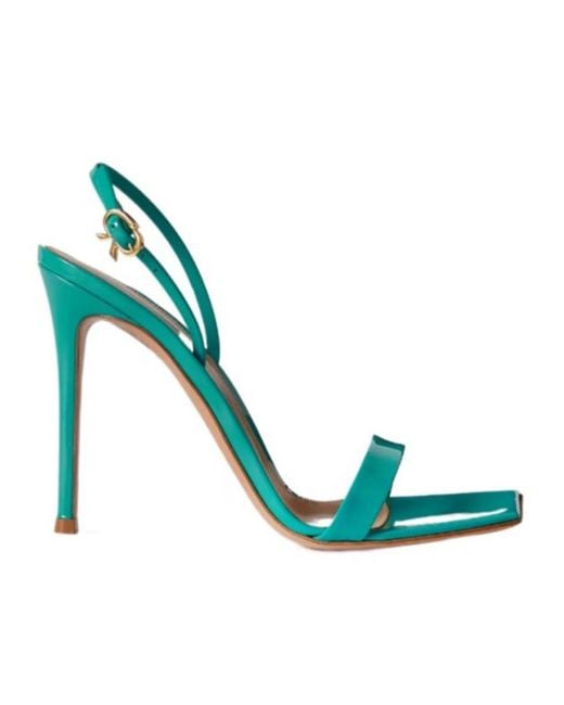 Gianvito Rossi Green Bowknot Strap Sandals
