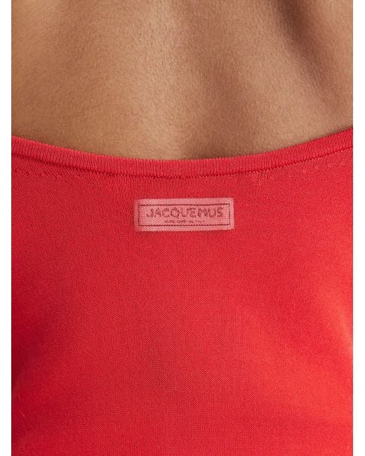 Jacquemus Red La Robe Maille Minidress