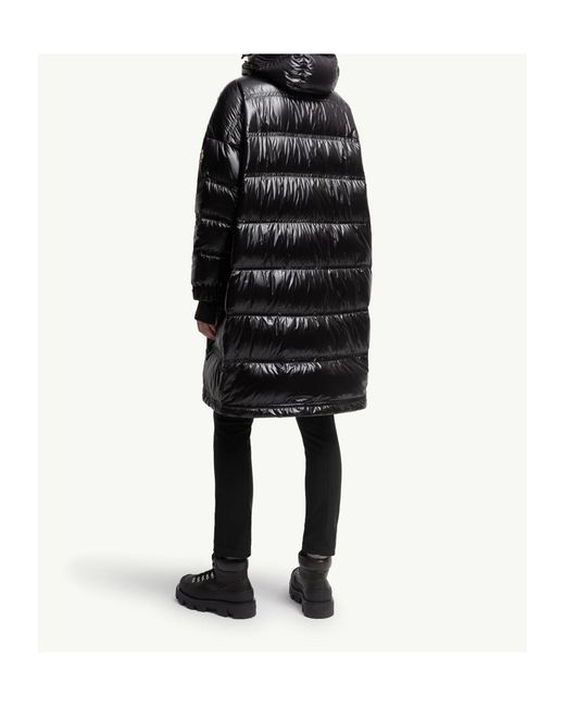 Moncler Black Rochelairs Hooded Long Down Jacket