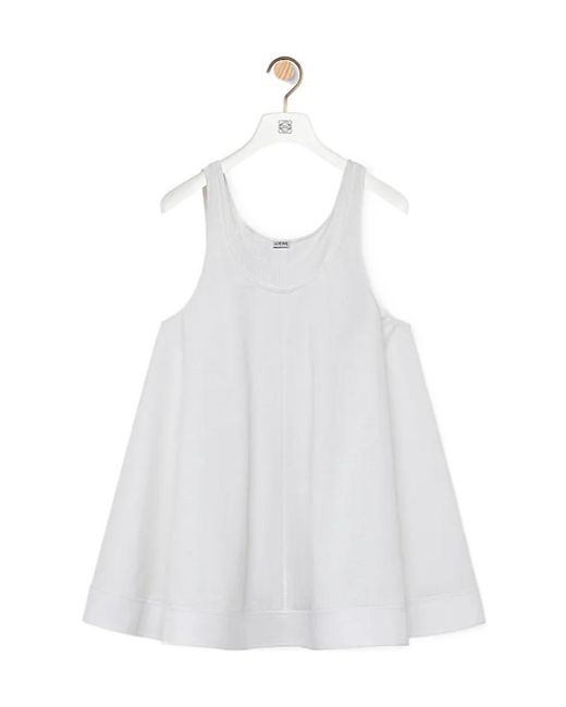 Loewe White Trapeze Dress