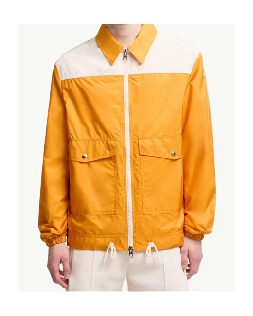 Moncler Orange Dirillo Shirt Jacket for men