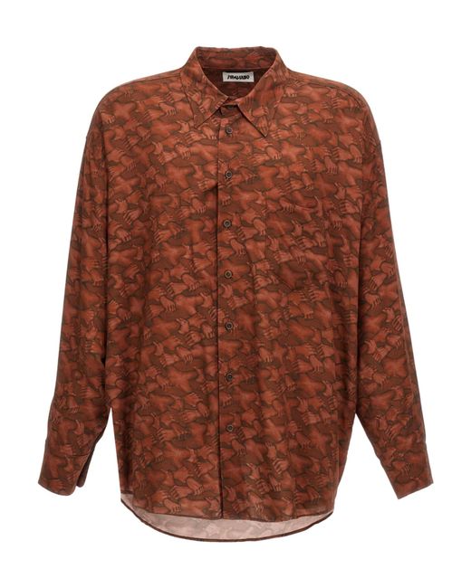 Magliano Brown People's Hand Long Sleeved Shirt for men