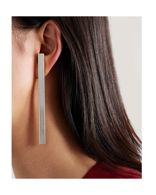 Khaite White Empire-Plated Earrings