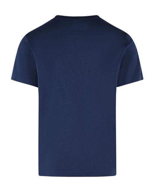 Ralph Lauren Blue Polo Logo Crew-Neck T-Shirt for men