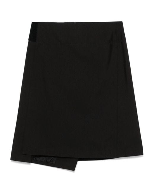 Alaïa Black Alaïa Touch-Strap Wrap Midi Skirt