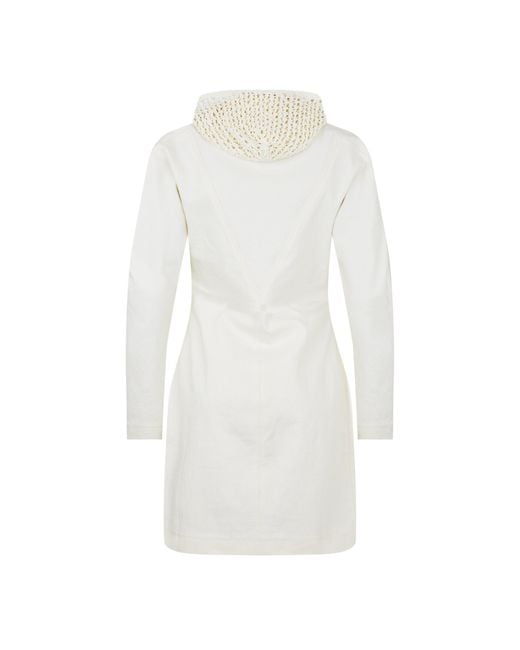 Bottega Veneta White Minimalist Line Dress