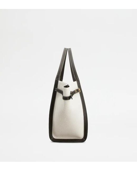 Tod's White Timeless Medium Tote Bag