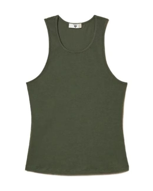 Twinset Green Jersey Tank Top