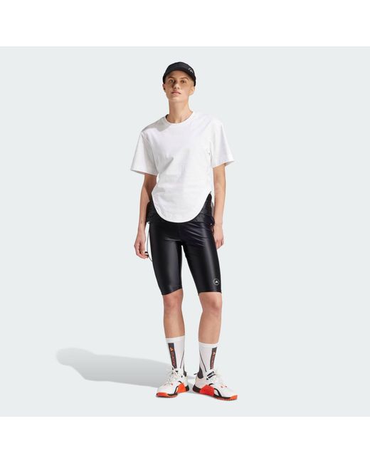 Adidas By Stella McCartney White Sportswear Curved Hem T-Shirt
