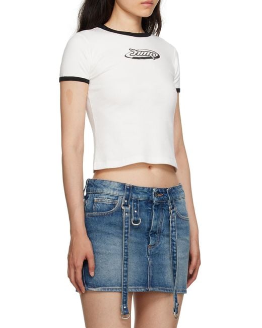 Ambush White Short-Sleeved Crewneck T-Shirt