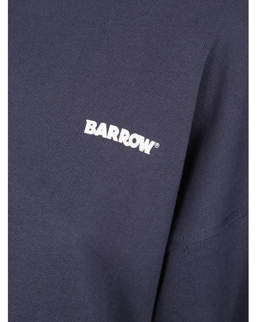 Barrow Blue Logo-Embroidered Hoodie for men