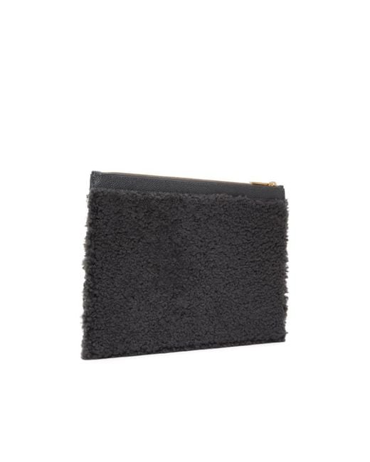 Thom Browne Black Small 4-Bar Stripe Document Holder for men