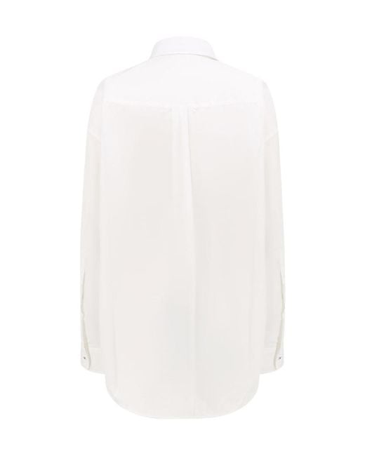 Stella McCartney White Collared Long-Sleeve Shirt