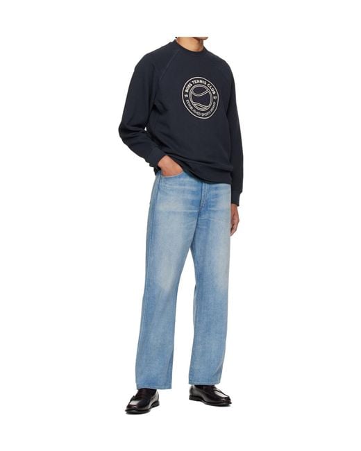 Boss Blue Salbo Tennis Club Graphic Sweatshirt for men