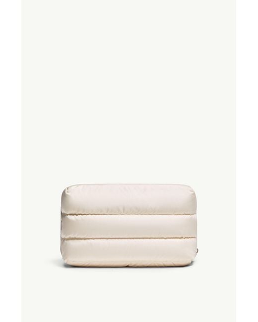 Moncler White Caradoc Quilted Make Up Bag