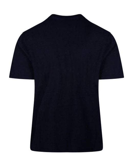 C P Company Blue Logo Patch Crewneck T-Shirt for men