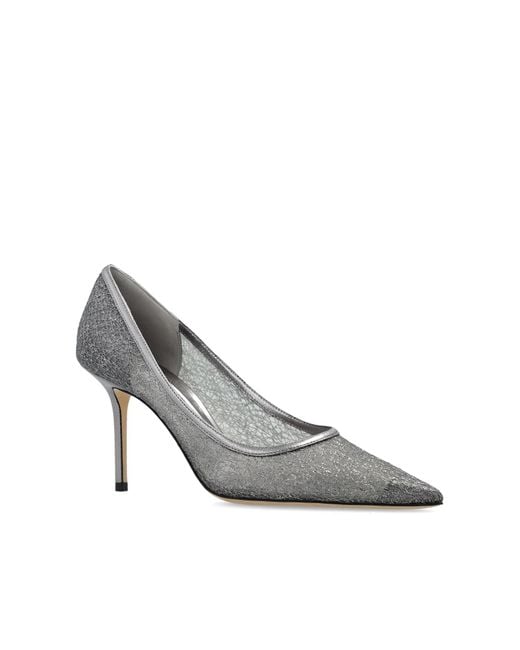 Jimmy Choo Gray Pointed-Toe High Heels