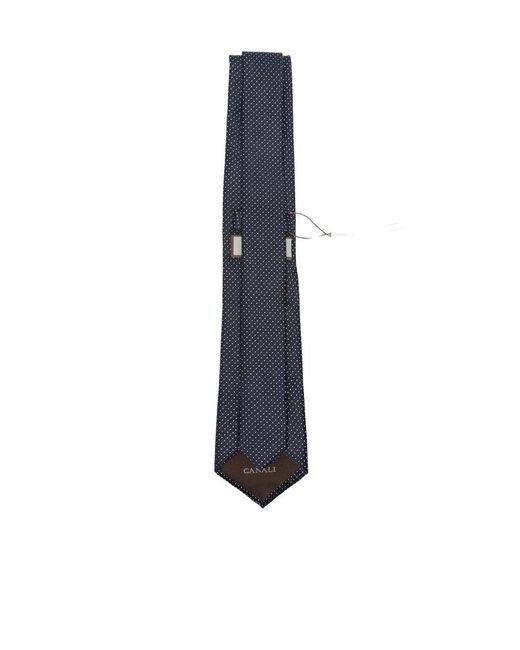 Canali Blue Pointed Tie for men