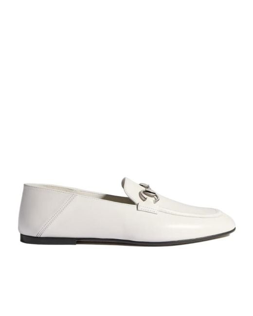 Gucci White Jordaan Soft Loafer