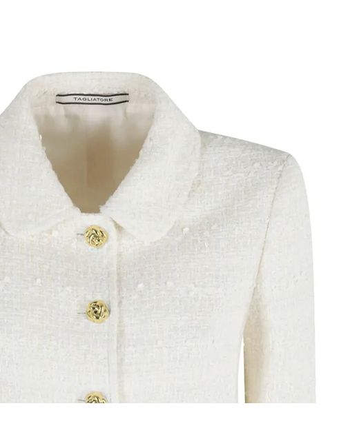 Tagliatore White Lapel Jacket