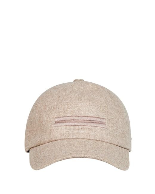 Zegna Natural Logo Lettering Baseball Cap for men