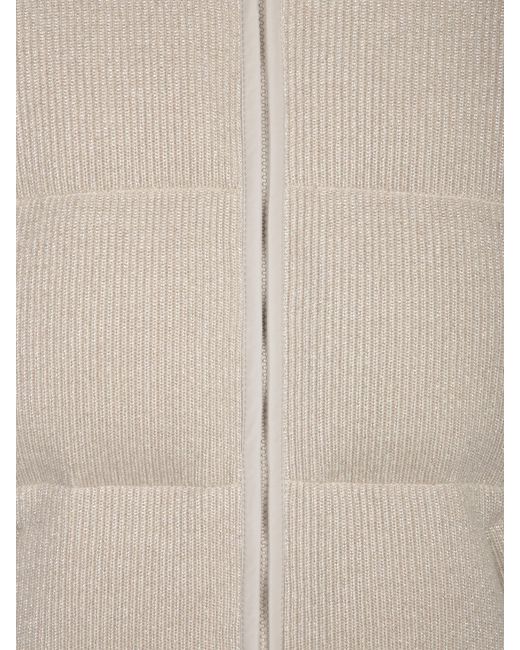 Brunello Cucinelli Gray Padded Zip-Up Coat