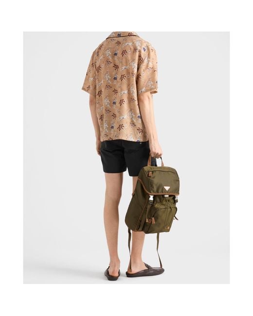 Prada Black Drawstring Swim Trunks for men