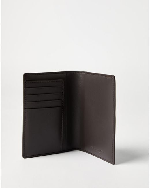 Brunello Cucinelli Black Calfskin Passport Holder