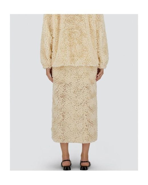 Herno Natural Georgette Straight Skirt