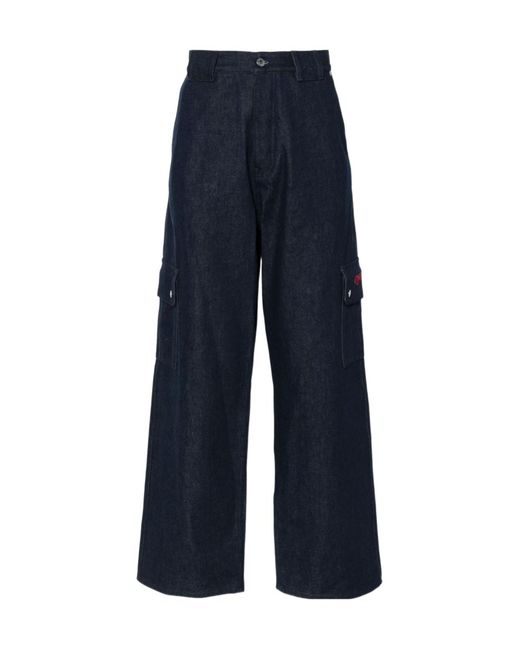 Off-White c/o Virgil Abloh Blue Script Cargo Jeans for men