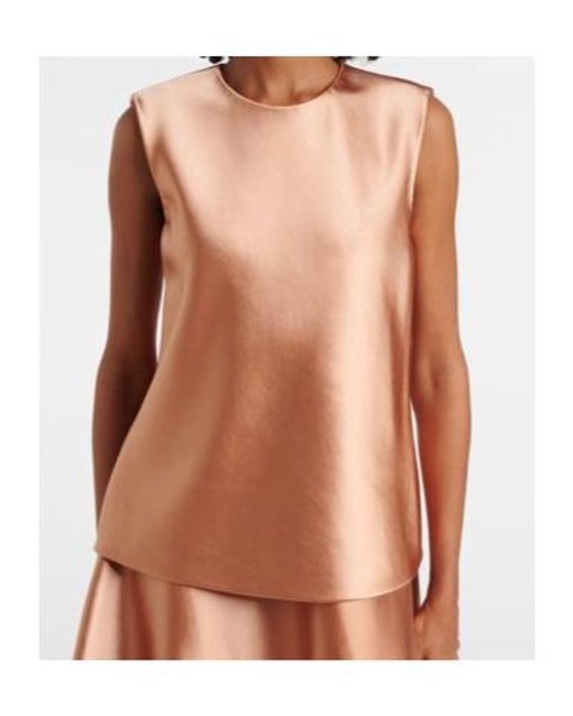 Carolina Herrera Pink Satin Top