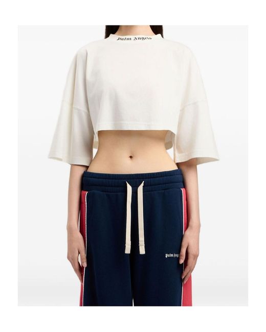 Palm Angels White Classic Logo Mini T-Shirt
