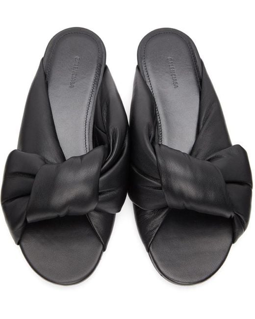 Balenciaga Black Drapy Sandals
