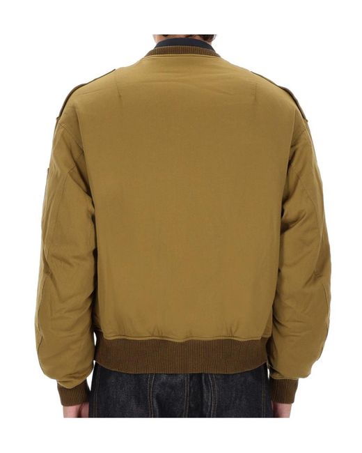 Visvim Green Woven Bomber Jacket for men