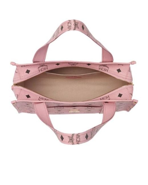 MCM Pink Large Aren Shopper Bag