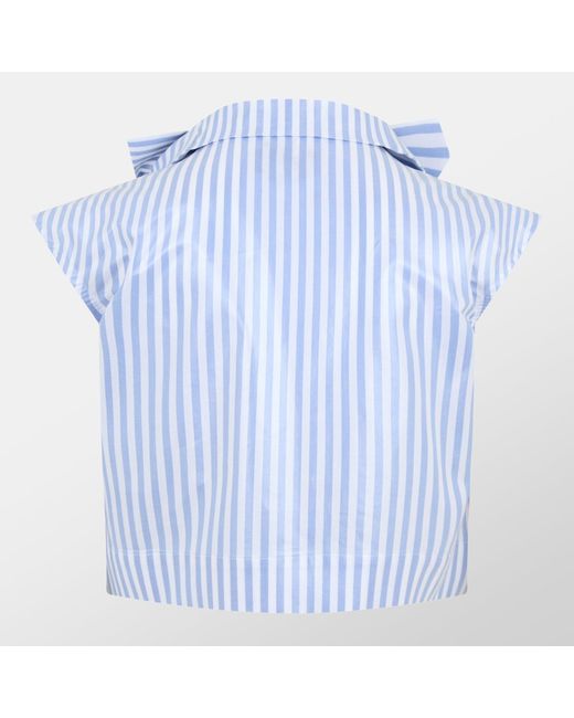 Vivienne Westwood Blue Sleeveless Cropped Shirt