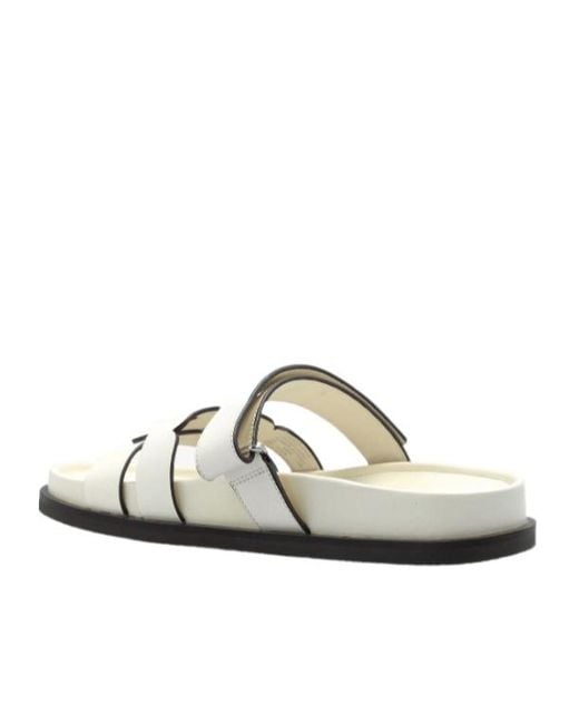 Tory Burch White Ines Sport Slides
