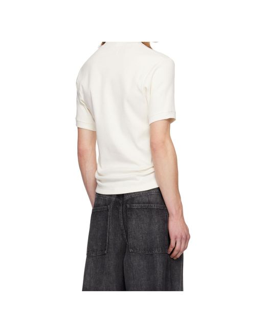 Magliano White Nudo Serafino Six-Button Front T-Shirt for men