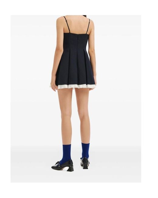 ShuShu/Tong Blue Shushu/Tong Pleated Sweetheart Dress